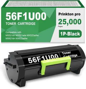 Remanufactured 56F1U00 (25000 Pages) Ultra High Yield Black Toner Cartridges Compatible with Lexmark 56F1U00 56F1000 56F1H00 56F1X00 for MS521 MS621 MS622 MX521 MX522 MX622 Printers Remanufactured 56F1U00 (25000 Pages) Ultra High Yield Black Toner Cartridges Compatible with Lexmark 56F1U00 56F1000 56F1H00 56F1X00 for MS521 MS621 MS622 MX521 MX522 MX622 Printers