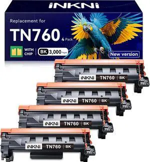 InkNI TN760 TN-730 TN-760 Toner Cartridge for DCP-L2550DW,4 Pack Black InkNI TN760 TN-730 TN-760 Toner Cartridge for DCP-L2550DW,4 Pack Black