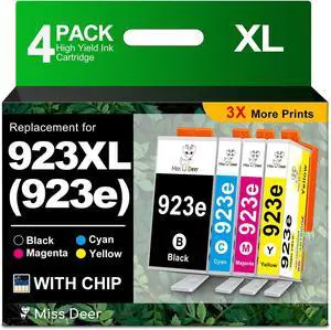 Miss Deer 923 Ink Cartridges for HP OfficeJet Pro 8130e 8135e Printer HP923 Miss Deer 923 Ink Cartridges for HP OfficeJet Pro 8130e 8135e Printer HP923