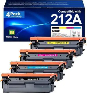212A Toner Cartridges 4 Pack Replacement for HP 212A 212X M554 M555 Series 212A Toner Cartridges 4 Pack Replacement for HP 212A 212X M554 M555 Series