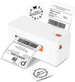Bluetooth Thermal Shipping Label Printer, 4x6 Portable Wireless Thermal Address Label Printer for Small Business, Compatible with iPhone Android Windows, White Bluetooth Thermal Shipping Label Printer, 4x6 Portable Wireless Thermal Address Label Printer for Small Business, Compatible with iPhone Android Windows, White