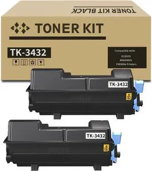 TK-3432 Toner Cartridge TK3432 Black 2 Pack Compatible for Kyocera TK3432 1T0C0W0US0 Toner for ECOSYS PA5500x MA5500ifx Laser Printer TK-3432 Toner Cartridge TK3432 Black 2 Pack Compatible for Kyocera TK3432 1T0C0W0US0 Toner for ECOSYS PA5500x MA5500ifx Laser Printer