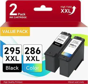 PG-295XXL CL-286XXL Combo Pack Ink Cartridges Compatible for Canon PG-295 XXL Black CL-286 XXL Color, Printer Ink for Canon 295 and 286 Ink Work with Canon TR7120, TS6520, TS4320 Inkjet (2-Pack) PG-295XXL CL-286XXL Combo Pack Ink Cartridges Compatible for Canon PG-295 XXL Black CL-286 XXL Color, Printer Ink for Canon 295 and 286 Ink Work with Canon TR7120, TS6520, TS4320 Inkjet (2-Pack)