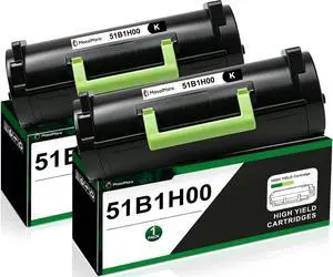 MasaiMara 51B1H00 High Yield Compatible Toner Cartridges for Lexmark MS417 MS417dn MX417de MS517 MS517dn MX517de MS617 MS617dn MX617de Printers (Black, 2-Pack) MasaiMara 51B1H00 High Yield Compatible Toner Cartridges for Lexmark MS417 MS417dn MX417de MS517 MS517dn MX517de MS617 MS617dn MX617de Printers (Black, 2-Pack)