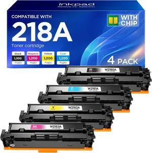 iNKPAD 218A Toner Cartridges 4 Pack Replacement for HP 3301fdw 3301cdw iNKPAD 218A Toner Cartridges 4 Pack Replacement for HP 3301fdw 3301cdw