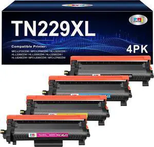 TN229 TN229XL 229XL Toner Cartridges 4 Pack MFC-L3720CDW MFC-L3780CDW TN229 TN229XL 229XL Toner Cartridges 4 Pack MFC-L3720CDW MFC-L3780CDW
