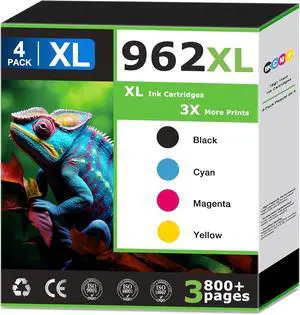 962XL Ink Cartridges Combo Pack Replacement for HP 962 XL Ink Cartridges Work With OfficeJet Pro 9010 9012 9014 9015 9016 9018 9020 9022 9025 Black Cyan Magenta Yellow, Updated with V19.7.1 (4 Pack) 962XL Ink Cartridges Combo Pack Replacement for HP 962 XL Ink Cartridges Work With OfficeJet Pro 9010 9012 9014 9015 9016 9018 9020 9022 9025 Black Cyan Magenta Yellow, Updated with V19.7.1 (4 Pack)
