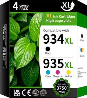 934XL/935XL High Yield INK Cartridge Replacement for HP934XL/935XL HP934/935 934/935 XL Combo Pack Compatible with HP OfficeJet 6220 6800 6812 6815 6820 6822 6825 ( Black Cyan Magenta Yellow 4 Pack) 934XL/935XL High Yield INK Cartridge Replacement for HP934XL/935XL HP934/935 934/935 XL Combo Pack Compatible with HP OfficeJet 6220 6800 6812 6815 6820 6822 6825 ( Black Cyan Magenta Yellow 4 Pack)