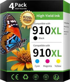 INK4U 910XL Ink Cartridges Combo Pack Replacement for HP 910XL (4 Pack) INK4U 910XL Ink Cartridges Combo Pack Replacement for HP 910XL (4 Pack)