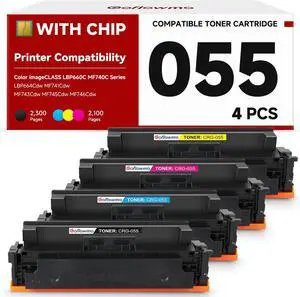 055 055H Toner Cartridge Set 4 Pack Replacement for Canon 055 055 055H Toner Cartridge Set 4 Pack Replacement for Canon 055