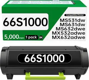 66S1000 MS531 MX532 Black Toner Cartridges High Yield with Chip 5000 Pages 66S1000 MS531 MX532 Black Toner Cartridges High Yield with Chip 5000 Pages