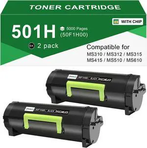50F1H00 501H Toner Cartridge High Yield MS415dn MS510dn MS310 50F1H00 501H Toner Cartridge High Yield MS415dn MS510dn MS310