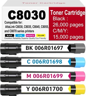 Reman for AltaLink C8030-C8070 Toner CMYK High Yield 71k Pages Reman for AltaLink C8030-C8070 Toner CMYK High Yield 71k Pages