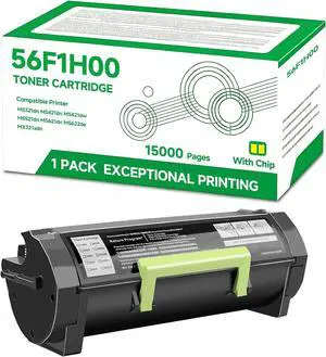 56F1H00 High Capacity Toner Cartridge Compatible for Lexmark MS321dn MS421dn MS421dw MS521dn MS621dn MS622de Printers (1 Pack,15,000 Pages) 56F1H00 High Capacity Toner Cartridge Compatible for Lexmark MS321dn MS421dn MS421dw MS521dn MS621dn MS622de Printers (1 Pack,15,000 Pages)