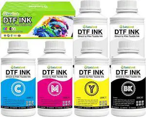 Premium DTF Ink 1500ML - DTF Transfer for PET Film, Pigment Refill for DTF Printers L1800 L800 R1390 I3200 DX5 DX7, Heat Transfer Printing Ink Direct to Film (250ML*6, 2W+BKCMY) Premium DTF Ink 1500ML - DTF Transfer for PET Film, Pigment Refill for DTF Printers L1800 L800 R1390 I3200 DX5 DX7, Heat Transfer Printing Ink Direct to Film (250ML*6, 2W+BKCMY)