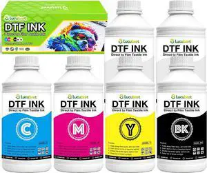 Premium DTF Ink 3000ML - DTF Transfer for PET Film, Pigment Refill for DTF Printers L1800 L800 R1390 I3200 DX5 DX7, Heat Transfer Printing Ink Direct to Film (500ML*6, 2W+BKCMY) Premium DTF Ink 3000ML - DTF Transfer for PET Film, Pigment Refill for DTF Printers L1800 L800 R1390 I3200 DX5 DX7, Heat Transfer Printing Ink Direct to Film (500ML*6, 2W+BKCMY)