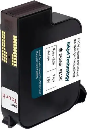 Phezer 1 inch Automatic Inkjet Coding Machine 72ml Solvent Ink Cartridge Replacement PS120 with Chips, Variable Data/Date/Logo/Barcode/Image Thermal Inkjet Printer Cartridge (for PW1-1 / PW2-1) Phezer 1 inch Automatic Inkjet Coding Machine 72ml Solvent Ink Cartridge Replacement PS120 with Chips, Variable Data/Date/Logo/Barcode/Image Thermal Inkjet Printer Cartridge (for PW1-1 / PW2-1)