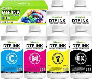 Premium DTF Ink 6000ML - DTF Transfer for PET Film, Pigment Refill for DTF Printers L1800 L800 R1390 I3200 DX5 DX7, Heat Transfer Printing Ink Direct to Film (1000ML*6, 2W+BKCMY) Premium DTF Ink 6000ML - DTF Transfer for PET Film, Pigment Refill for DTF Printers L1800 L800 R1390 I3200 DX5 DX7, Heat Transfer Printing Ink Direct to Film (1000ML*6, 2W+BKCMY)