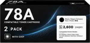 78A Toner Cartridge Replacement for HP 78A Black Toner Cartridge 2 Pack 78A Toner Cartridge Replacement for HP 78A Black Toner Cartridge 2 Pack
