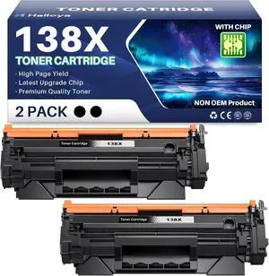138X Black Toner Cartridge Compatible for HP W1380X 3001dw 3101fdw, 2 Pack 138X Black Toner Cartridge Compatible for HP W1380X 3001dw 3101fdw, 2 Pack