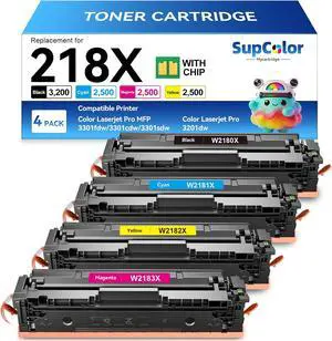 Compatible 218X Toner Cartridge, Color, 4-Pack Compatible 218X Toner Cartridge, Color, 4-Pack