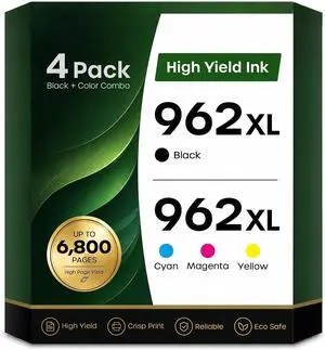iNKPAD 962XL Ink Combo Pack 4-Pack for HP 9010/9020 (Not for e-Series/HP+) iNKPAD 962XL Ink Combo Pack 4-Pack for HP 9010/9020 (Not for e-Series/HP+)