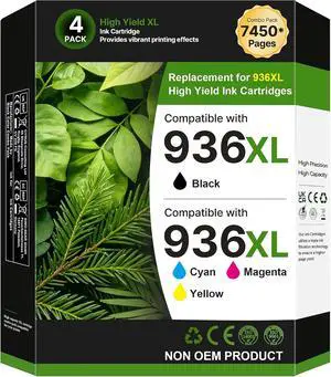936e 936XL 936 Ink Cartridges Work for HP Printers 9125e 9120 9130 936e 936XL 936 Ink Cartridges Work for HP Printers 9125e 9120 9130