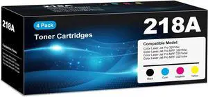 218A Toner Cartridges 4 Pack 3301sdw 3301fdw 3301 (with Chip) Compatible for HP 218A 218X W2180A 218 Toner for Color Laser Jet Pro MFP 3301fdw 3301cdw 3201dw Printer Ink (Black Cyan Yellow Magenta) 218A Toner Cartridges 4 Pack 3301sdw 3301fdw 3301 (with Chip) Compatible for HP 218A 218X W2180A 218 Toner for Color Laser Jet Pro MFP 3301fdw 3301cdw 3201dw Printer Ink (Black Cyan Yellow Magenta)