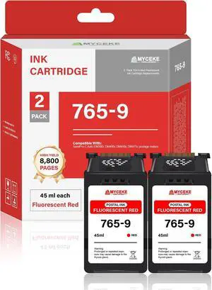 2 Pack 765-9 Red Ink Cartridge : Fluorescent Red Postage Ink Cartridges 2 Pack 765-9 Red Ink Cartridge : Fluorescent Red Postage Ink Cartridges