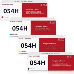 4Pack 054H Toner Compatible for Canon 054H Toner Cartridge Set MF644Cdw Ink 4Pack 054H Toner Compatible for Canon 054H Toner Cartridge Set MF644Cdw Ink