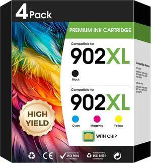 902 902XL Ink Cartridge Combo Pack Remanufactured for HP 902 902XL 4 Pack 902 902XL Ink Cartridge Combo Pack Remanufactured for HP 902 902XL 4 Pack