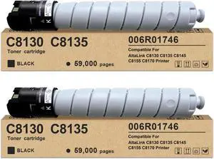 C8130 C8135 Toner Cartridge Black with New chip Compatible for Xerox 006R01746 Work for AltaLink C8130 C8135 C8145 C8170 C8155 Printers (2-Pack,59,000 Pages) C8130 C8135 Toner Cartridge Black with New chip Compatible for Xerox 006R01746 Work for AltaLink C8130 C8135 C8145 C8170 C8155 Printers (2-Pack,59,000 Pages)