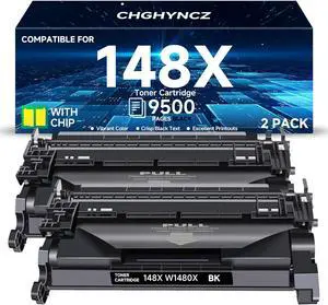 148X Black Toner Cartridge Replacement for HP W1480X 148X Compatible with HP Laser Jet Pro 4001n 4001dn 4001dw 4001fdw 4101fdw 4101fdn MFP Printer (2 Pack with Chip) 148X Black Toner Cartridge Replacement for HP W1480X 148X Compatible with HP Laser Jet Pro 4001n 4001dn 4001dw 4001fdw 4101fdw 4101fdn MFP Printer (2 Pack with Chip)