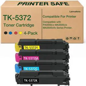 TK5372 TK-5372 Toner Cartridges Set Replacement for Kyocera TK-5372 TK-5372K TK-5372C TK-5372M TK-5372Y Toner Set Compatible with Kyocera ECOSYS MA3500cix MA3500cifx PA3500cx Printer TK5372 TK-5372 Toner Cartridges Set Replacement for Kyocera TK-5372 TK-5372K TK-5372C TK-5372M TK-5372Y Toner Set Compatible with Kyocera ECOSYS MA3500cix MA3500cifx PA3500cx Printer