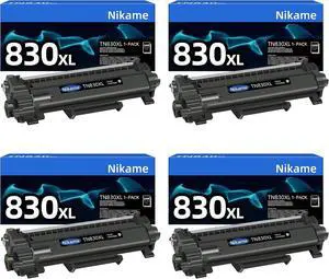Compatible TN830XL Toner Cartridge for Brother TN830XL TN830 (Black, 4-Pack) 3500 Pages Works with Brother HL-L2460DW DCP-L2640DW HL-L2480DW MFC-L2820DW HL-L2405W HL-L2400D MFC-L2900DW Compatible TN830XL Toner Cartridge for Brother TN830XL TN830 (Black, 4-Pack) 3500 Pages Works with Brother HL-L2460DW DCP-L2640DW HL-L2480DW MFC-L2820DW HL-L2405W HL-L2400D MFC-L2900DW
