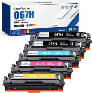 067H Toner Cartridge Replacement for Canon, High Yield Compatible CRG-067H Color Toner for Color imageCLASS MF656CDW, MF654CDW, MF653CDW, LBP632CW, LBP633CDW Printers, 5 Pack (2 Bk, 1 CMY) 067H Toner Cartridge Replacement for Canon, High Yield Compatible CRG-067H Color Toner for Color imageCLASS MF656CDW, MF654CDW, MF653CDW, LBP632CW, LBP633CDW Printers, 5 Pack (2 Bk, 1 CMY)