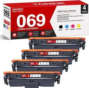 069 069H Toner Cartridge Set MF753Cdw- (Black, Cyan,Magenta, Yellow) 069 Toner Cartridge Set Replacement for Canon mf753cdw Toner for imageCLASS MF751Cdw MF753Cdw LBP674Cdw Printer 069 069H Toner Cartridge Set MF753Cdw- (Black, Cyan,Magenta, Yellow) 069 Toner Cartridge Set Replacement for Canon mf753cdw Toner for imageCLASS MF751Cdw MF753Cdw LBP674Cdw Printer