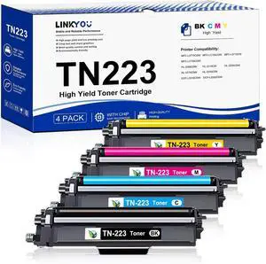 TN223 Toner Cartridge Set : 4 Pack TN-223 Replacement for Brother TN223 Toner Cartridge TN-223BK/C/M/Y for HL-L3270CDW MFC-L3770CDW MFC-L3750CDW HL-L3210CW HL-L3230CDW Printer TN223 Toner Cartridge Set : 4 Pack TN-223 Replacement for Brother TN223 Toner Cartridge TN-223BK/C/M/Y for HL-L3270CDW MFC-L3770CDW MFC-L3750CDW HL-L3210CW HL-L3230CDW Printer