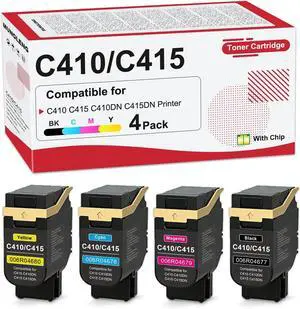 C410 C415 Toner Cartridge Compatible for Xerox C410DN C415DN C410 C415 Toner Cartridge Compatible for Xerox C410DN C415DN