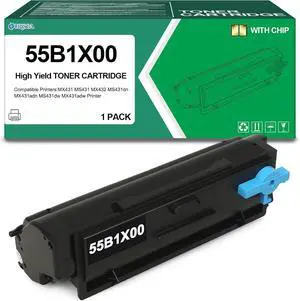 55B1X00 Black Toner Cartridge Extra High-Yield 55B1X00 Black Toner Cartridge Extra High-Yield