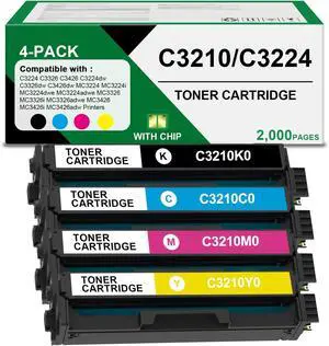 SRITE C3224 Toner Cartridges 4-Pack Compatible with Lexmark MC3224 MC3326 SRITE C3224 Toner Cartridges 4-Pack Compatible with Lexmark MC3224 MC3326