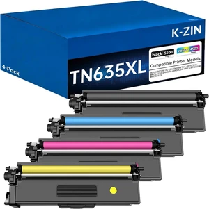 K-ZIN TN635XL Toner 4-Pack Work for Brother MFC-L8930CDW/HL-L8430CDW Series K-ZIN TN635XL Toner 4-Pack Work for Brother MFC-L8930CDW/HL-L8430CDW Series