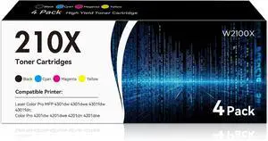 210X Toner Cartridges 4 Pack High Yield Replacement for HP 210X 210A Toner 210X Toner Cartridges 4 Pack High Yield Replacement for HP 210X 210A Toner