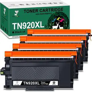 4 Pack TN920XL High Yield Toner Cartridge Replacement for Brother TN920 TN920XL 920 to Compatible with HL-L5210DN L5210DW L5210DWT HL-L5215DW HL-L6210DW L6210DWT HL-L6310DW MFC-L6810DW MFC-L5915DW 4 Pack TN920XL High Yield Toner Cartridge Replacement for Brother TN920 TN920XL 920 to Compatible with HL-L5210DN L5210DW L5210DWT HL-L5215DW HL-L6210DW L6210DWT HL-L6310DW MFC-L6810DW MFC-L5915DW