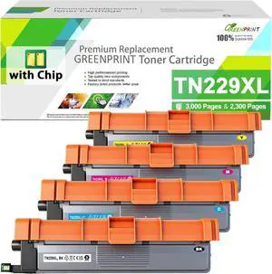 GREENPRINT 4 Colors 229XL TN229XL TN-229XL Toner Cartridges Replacement for Printers HL-L3220CDW HL-L3280CDW HL-L3295CDW HL-L3300CDW HL-L8245CDW MFC-L3720CDW MFC-L3765CDW MFC-L3780CDW MFC-L8395CDW GREENPRINT 4 Colors 229XL TN229XL TN-229XL Toner Cartridges Replacement for Printers HL-L3220CDW HL-L3280CDW HL-L3295CDW HL-L3300CDW HL-L8245CDW MFC-L3720CDW MFC-L3765CDW MFC-L3780CDW MFC-L8395CDW