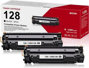 2 Pack Compatible 128 Black Toner Cartridge : CRG128 Toner Replacement for Canon ImageCLASS D530 D550 MF4770N MF4890DW MF4880DW LBP6230DW MF4450 MF4570DN Faxphone L100 L190 Printer, 2,600 Pages Each 2 Pack Compatible 128 Black Toner Cartridge : CRG128 Toner Replacement for Canon ImageCLASS D530 D550 MF4770N MF4890DW MF4880DW LBP6230DW MF4450 MF4570DN Faxphone L100 L190 Printer, 2,600 Pages Each