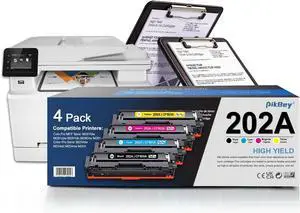 202A Toner Cartridges High Yield Replacement for HP 202A Ink CF500A Compaitble for Color Laser Pro MFP M280nw M281fdn M281fdw M281cdw M254nw M254dw M254dn Printer 4-Pack(BK/C/Y/M) 202A Toner Cartridges High Yield Replacement for HP 202A Ink CF500A Compaitble for Color Laser Pro MFP M280nw M281fdn M281fdw M281cdw M254nw M254dw M254dn Printer 4-Pack(BK/C/Y/M)
