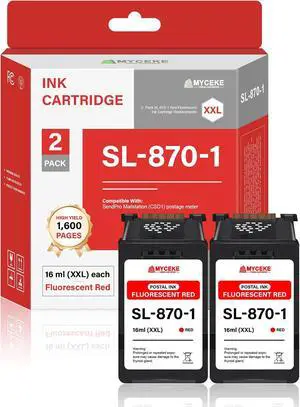 2 Pack SL-870-1 XXL Red Ink Cartridge : Compatible SL 870 1 Fluorescent Red 2 Pack SL-870-1 XXL Red Ink Cartridge : Compatible SL 870 1 Fluorescent Red