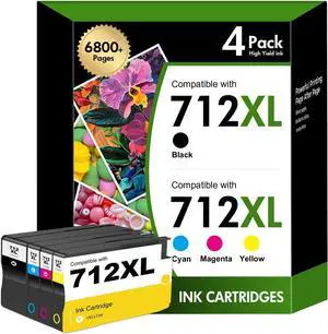 712 T210 712XL Ink Cartridge for HP Printers Black and Color Combo Pack 712 T210 712XL Ink Cartridge for HP Printers Black and Color Combo Pack