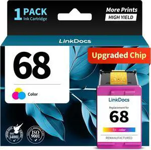 LinkDocs 68 Color Ink Cartridges Remanufactured Replacement for HP 68 Ink 68 XL 68e Compatible with HP Envy 6100e 6500e Series Printers 6152e 6165e 6558e 6552e (1 Tri-Color) LinkDocs 68 Color Ink Cartridges Remanufactured Replacement for HP 68 Ink 68 XL 68e Compatible with HP Envy 6100e 6500e Series Printers 6152e 6165e 6558e 6552e (1 Tri-Color)